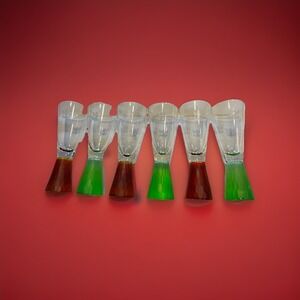 6 Vtg Royal Caribbean Cruise Line Cordial Shot Glasses Artland Presco Color Base